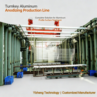 Ligne complète d'anodisation de l'aluminium pour profilés en aluminium extrudé