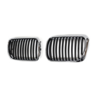 Grille de course avant chromée à ligne unique pour BMW série 3 E36 1996-1999 Grilles de rein ABS Accessoires de voiture Capot de lifting