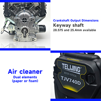 Offre Spéciale – Moteur à essence 27 CV à démarrage électrique, 739 cm³, bicylindre en V, 17,5 kW, OHV, à arbre vertical, pour engins de construction et rouleaux compresseurs