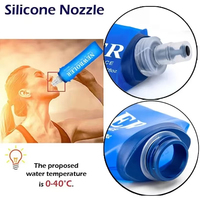 Gourde souple en TPU sans BPA de 250 ml avec logo personnalisé, qualité supérieure, pliable, pour les activités de plein air