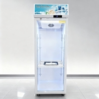 Réfrigérateur/Congélateur à air refroidi sous le comptoir, contrôle mécanique de la température, 3 portes, 4 étagères, porte en verre, usage commercial