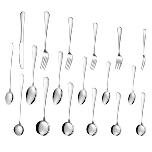 Ensemble de couverts en acier inoxydable 304, poli miroir, couteau, fourchette, cuillère, compatible lave-vaisselle, pour restaurant, mariage, fête, ustensiles de table - Product Image 5