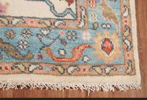 พรมตุรกีทำด้วยมือสไตล์ทันสมัยทำด้วยมือขนสัตว์บริสุทธิ์ติดทนนานนอตสวยงามห้องครัวสำนักงานปิกนิกใช้สำหรับบ้านโรงแรม - Product Image 2