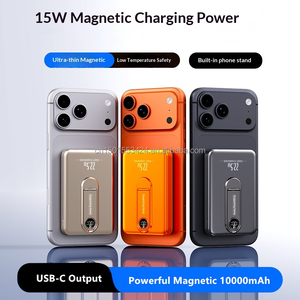 Soporte Plegable para Teléfono, Banco de Energía Magnético de 10000mAh, Carga Inalámbrica de 15W, Carga Rápida PD de 22.5W, Pantalla LED Digital, Batería Externa - Product Image 5