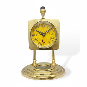 Horloge de bureau d'aspect standard avec support en métal fini doré horloge de table décoration de la maison pour une utilisation de bureau d'hôtel en gros - Product Image 1