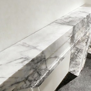 Mantel de Chimenea Moderno de Mármol Blanco, Mantel de Chimenea de Mármol para Villa, Mantel de Chimenea de Mármol de Lujo, Mantel de Chimenea Estilo Francés - Product Image 5