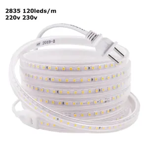 220V Led Strip Licht Wit Aanpassen 230V 110V Smd 2835 120 Led Per Meter Backlight Flexibele Ac 220V Led Strip Lights10 Meter