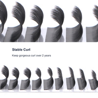 Extensions de cils individuelles en soie coréenne, volume, noir mat naturel, longues et douces, 25 mm, plateaux en gros, marque privée