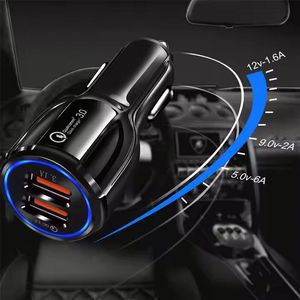 Mobile Phone Car Charger Dual Usb Car Charger Qc 3.0 Fast Charging Adapter <b>Mini</b> Usb Car Charger - Product Image 6