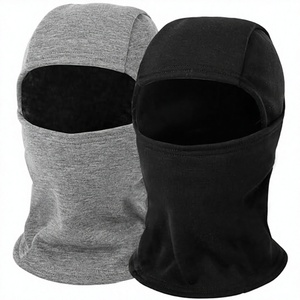 Balaclava unisexe, masque intégral gris et noir, pour l'extérieur, hiver, chaud, coupe-vent, 100% polyester, adulte, 56-58 cm - Product Image 1
