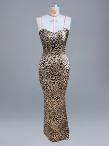 A10848 Migugarment فستان صيفي مثير عالي الجودة بطبعة جلد الفهد - Product Image 3