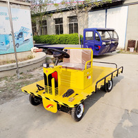 Transpalette plat électrique spécialisé à quatre roues Type de plaque directionnelle pour entrepôt Usine pour chariots à main Chariots