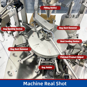 Machine d'emballage automatique pour sachets Doypack <span class=keywords><strong>mini</strong></span> debout avec bec verseur pour nettoyant visage, gel cosmétique, lotion, essence, crème - Product Image 3