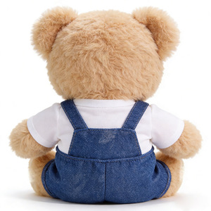 Oso de Peluche Personalizado con Overol de Mezclilla, Peluche de Felpa 100% Poliéster, Tamaños Personalizados - Product Image 6