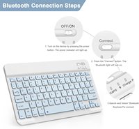 Papan Ketik Portabel Tipis Qwerty Nirkabel Bluetooth Profesional Tastiera Italiana Tastiera Untuk Tablet
