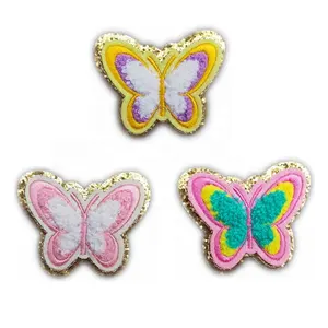 Shenglan новые изысканные блестки бабочка цветок вышитая аппликация аксессуары для одежды блестящие нашивки