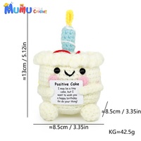 Boneka Amigurumi Kue Ulang Tahun Es Krim Rajutan Tangan untuk Dekorasi Meja