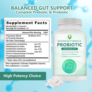 Hot Selling Advanced Formula Probiotic Capsules Healthcare <b>Supplement</b> Support Adult Digestive Health Boost Energy Strength Bone - Product Image 2