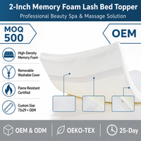 Surmatelas personnalisé de 2 pouces en mousse à mémoire de forme souple haute densité avec housse amovible