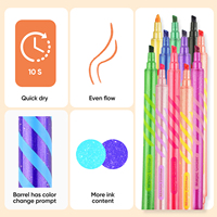 Joycat – Lot de marqueurs éducatifs en plastique à paillettes et métallisés à changement de couleur, vente en gros, pour enfants, pour cartes de Noël DIY, stylos à dessin