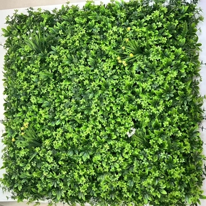 Panneau mural végétal artificiel anti-UV, tapis de jardin vertical en <span class=keywords><strong>fausse</strong></span> herbe personnalisable, décoration murale verte extérieure en faux buis - Product Image 6