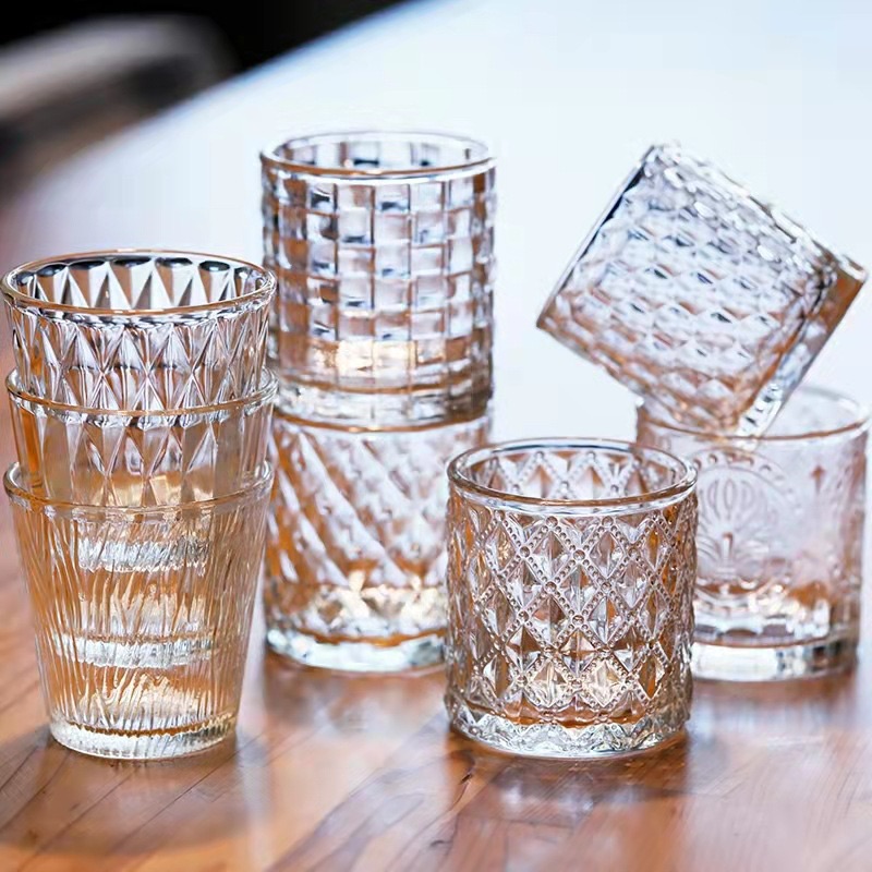 transparent glass candle cup fragrance cup bedroom candlestick candle holder