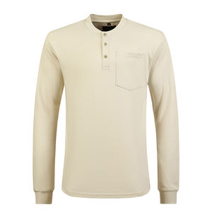 مخصص تصنيع المعدات الأصلية لحام قوس فلاش واقية فر القطن العمل كهربائي صناعي ملابس العمل حجم ل ، قميص هينلي - Product Image 4