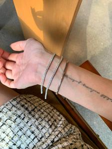 เงินแท้ <span class=keywords><strong>925</strong></span> ชุบแพลตตินั่ม ประดับเพชรซิร์คอน 0.1 กะรัต ฝังเต็มเม็ด ระยิบระยับสุดหรู สไตล์สุดฮอต 2026 สร้อยข้อมือผู้หญิงรุ่นใหม่สุดอินเทรนด์ - Product Image 6