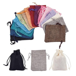 Sacchetto in Lino Rettangolare Lavabile di Alta Qualità per Gioielli <span class=keywords><strong>con</strong></span> Cordoncino per Confezioni Regalo Natalizie <span class=keywords><strong>con</strong></span> Stampa Logo Personalizzata 9*12cm - Product Image 1