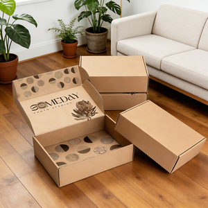 Custom Logo Folding Shipping Boxes Paper <b>Cardboard</b> Corrugated Gift Mailer <b>Box</b> Packaging - Product Image 2