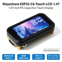 Papan Pengembangan TISHRIC ESP32-C6 1.47" 172x320 LCD Sentuh 262K Wi-Fi 6 RISC-V 160MHz SD LVGL HMI AXS5106L JD9853 Layar Sentuh