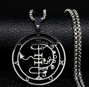 Collar con Colgante Geométrico de Moda, Joyería Wicca, Amuleto Pagano de Acero Inoxidable para Brujería, Regalo Mágico Inspirado - Product Image 1