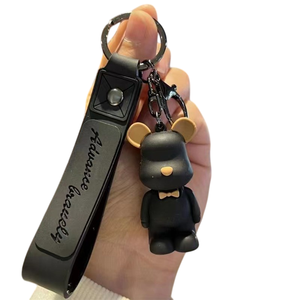 سلسلة مفاتيح أنيقة ثلاثية الأبعاد على شكل دب سلسلة مفاتيح جذابة على شكل دب حلقة مفاتيح - Product Image 1