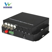 Convertisseurs de média fibre optique de données vidéo 4CH, émetteur/récepteur, caméras de vidéosurveillance