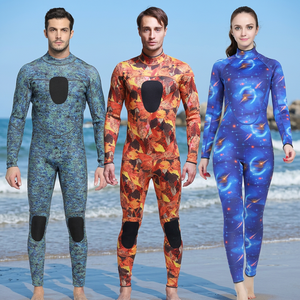 Traje de Neopreno Estampado Unisex sin Mangas con Cuello Redondo, Traje de Cuerpo Entero con Cierre en el Pecho, Secado Rápido, para Todas las Estaciones, Impermeable, para Buceo y Natación - Product Image 3