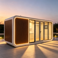Maison conteneur mobile en structure acier moderne, entièrement meublée, 20ft/40ft, bureau modulaire, maison intelligente de luxe