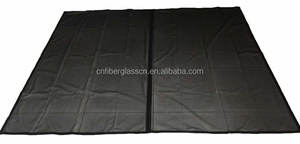 Moustiquaire magnétique en fibre de verre noire pour portes de garage doubles 16x7FT avec aimant - Product Image 4
