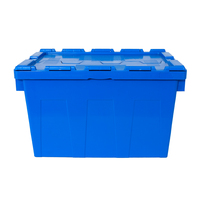 Caisse en plastique de haute qualité avec couvercle, idéale pour le stockage d'articles dans les usines, entrepôts et bureaux