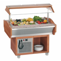 Table de Bar à salade en marbre, vitrine de comptoir réfrigérée pour Buffet