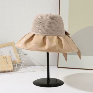 Venta al por mayor de ala grande de moda de verano playa sombrero para el sol viaje plegable protector solar sombrero de cubo para el sol - Product Image 2