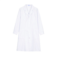 Blouse de laboratoire unisexe blanche respirante antistatique avec logo personnalisé, prête à être expédiée, pour usage hospitalier