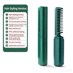 2026 Hot Sale Portable <b>Cordless</b> Hair <b>curler</b>, USB Charging Mini Flat Iron for On-the-Go Styling - Product Image 5