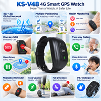 Bracelet GPS Personnel 4G avec Requête de Localisation par SMS, Appel Vocal et Alerte de Batterie Faible pour le Suivi des Personnes Âgées