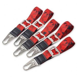 Brand New Custom Sublimation Print Logo Keychain Lanyard Metal Bottle Opener Hotel Bar Tag Promotional Carabiner for Business - Product Image 1
