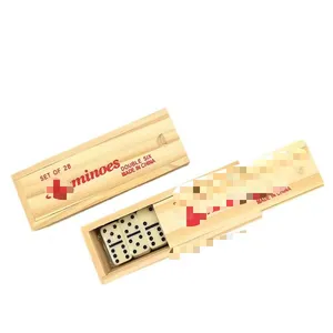 Amazon's Best-selling 28 Piece Melamine Domino Wooden Box With White Domino Domino Melamine Board Game
