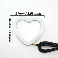 Nouveaux anneaux lumineux LED 3,5 pouces contrôlables blanc ambre RGB 7 couleurs 12V pour phares de voiture, feux de brouillard/DRL, yeux d'ange, feux de jour, contrôlables par application mobile