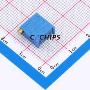 Resistencia Ajustable/Potenciómetro 3296X-200-LF, Componente de Orificio Pasante (THT)-3P, 9.5x4.8mm, Resistencia de 20 Ohmios, 10%, 500mW, 250ppm ℃ - Product Image 1