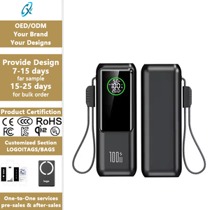 Banco de Energía de 100W con Carga Súper Rápida, 20000mAh, Cargador Súper Rápido de 100W con Cable Integrado para Portátiles, Teléfonos Móviles - Product Image 1