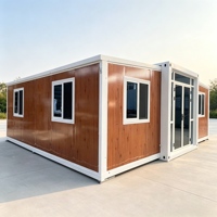Maison conteneur modulaire préfabriquée Shinestone à double aile, extensible et de taille personnalisée, unité de vie étanche et portable, mini-maison