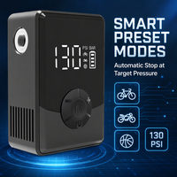 Pompe à vélo électrique professionnelle sans balais 1800 mAh portable 80 PSI avec arrêt automatique intelligent pour vélo de route et VTT